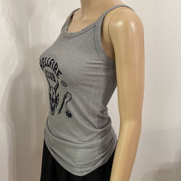 Stranger Things Hellfire Club Shirt Camisole Tank Top Stretch Jr Sz Medium 7-9 - Picture 3 of 8